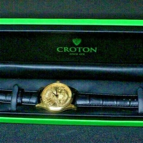 croton 20 gold coin replica watch|Croton Watch Swiss Quartz Stainless Steel 1904 $20 Gold Coin Replica.